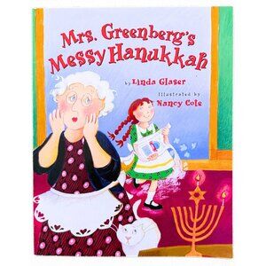 SOFTCOVER Children's Book - Mrs. Greenberg's Messy Hanukkah by Linda Glaser NEW